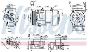 Kompresorius A/C Ford Galaxy II/Mondeo IV/S-Max/Volvo V70 III 1.8D/2.0D/2.2D 06-15 